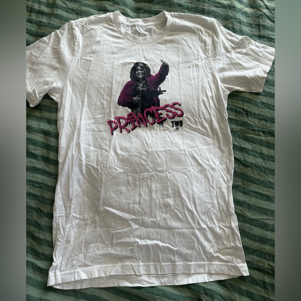 TWD White Graphic T-Shirt with Princess Design